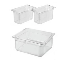 世紀 PC調理盆 15.3cm 1/2 2入 + 15.3cm 1/4 2入 套組, 1套