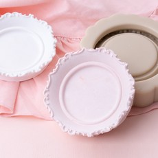 AngleThing 手工圓形古董托盤平板矽膠模具, 單色