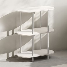 GAGU FEELING Ano 圓形層架 收納展示櫃 600, 白色白色, 3層