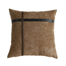 레더 스티치 쿠션, 브라운