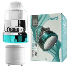 NAYO Freshmint 廚房水龍頭眼鏡蛇鵝頸管 + 二級過濾器, 1個