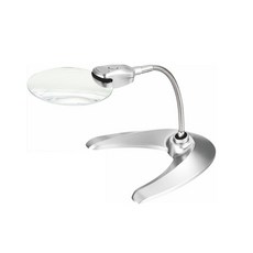 MEO 高倍率放大鏡 放大鏡 高亮度LED 蛇管立架放大鏡 彎曲支架, 1個