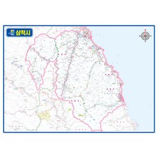 지도닷컴 강원도 삼척시 관내도 코팅 경계지도 150 x 110 cm, 1개