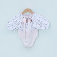 SNEFF 女童巴洛克風花朵防曬泳衣