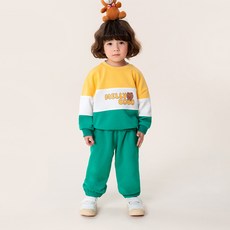 멜리코코 아동용 큐트베어 컬러블럭 상하의 세트 MLJ441