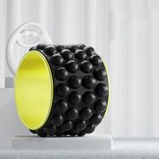 soonZAM 伸展背部按摩 初學者居家訓練 瑜珈皮拉提斯滾輪, 黑色, 1個