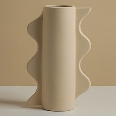 북유럽 물결 화병 화이트
