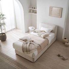 리바트 온드 패브릭 슈퍼싱글 침대 프레임 방문설치, 오션 리지 그레이 샌드