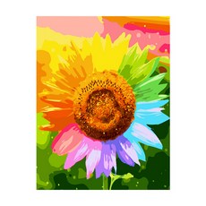 아이엠미니 DIY 명화그리기 별빛 무드등 패키지 30 x 40 cm, 레인보우 썬플라워, 1개