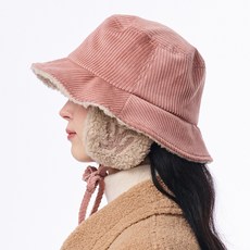 화이트샌즈 여성용 코듀로이 이어머프 먼스터 버킷햇