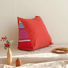 ORIGO 雪酪三角靠墊 小型 含枕芯, 橘色