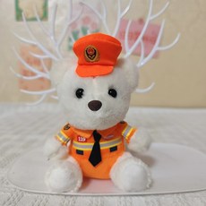 순잠 소방경찰테마 곰돌이 감성 키링, 소방관곰, 1개, 12cm 소방관곰, 1개, 12cm