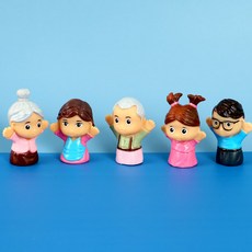 캐스비 러버손가락인형 가족 공구놀이, 5개, 1세트