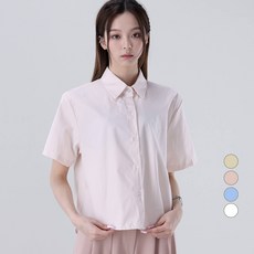 Awesomearound 女款短版短袖棉質襯衫