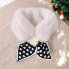 SOMNIUMBEBE 女童圓點環扣式圍脖