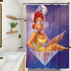 線條素描浴簾 TYPE 19 165 x 180 cm, 1個