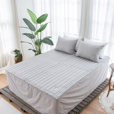 Yesbedding 韓國產高密度匹馬棉100支柔軟飯店式床墊, 灰色