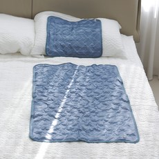 My Friends GreyM 彈力持久涼感墊組, 灰色 + 白色, 涼感墊+涼感枕頭套組