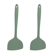 柔和色系矽膠多功能鍋鏟, 深綠色, 2個