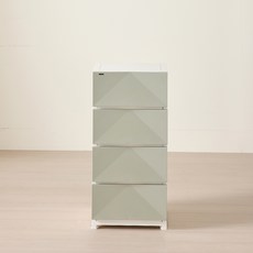 브리다 모던 서랍장, 올리브그린, 4단