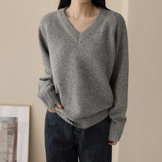 andstyle 女款 Warm Soft NO.1 羊毛混紡 V領寬鬆針織衫 264980