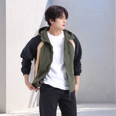 男款寬鬆版防風拉鍊夾克 運動夾克 NX403