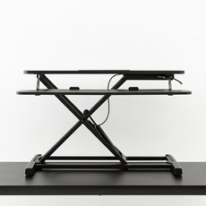 마켓비 스마트리프트 수동 높이조절 모션데스크 800, 블랙