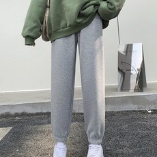 Market A孕婦款簡約天鵝絨束口褲