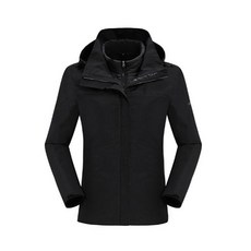 Rion 女款加厚棉質內襯可拆式登山防風外套 JJ159