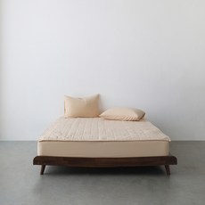Sunday Atelier La Motte 無塵床墊 + 防水單層床墊套組, 03 奶油米色