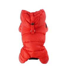 퍼피엔젤 AIR3 강아지 패딩 오버롤 PA-OW55 남여공용, 337Red, 1개