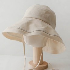 바비수 마유 린넨 턱끈 벙거지