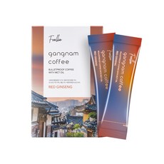 Foellie 江南紅蔘防彈咖啡粉隨身包, 10片, 1個