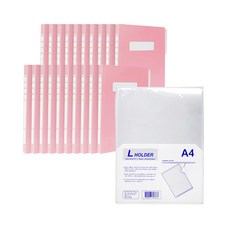 MiDAS Hope File PP 政府文件 A4 HC417 20p + L 夾 10p, 粉色（PP政府文件），透明（L夾）, 1組