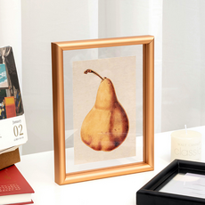 恩熙魔法 室內裝飾雙面透明金屬相框, 1個, 金色