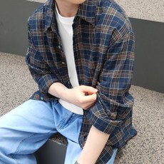 THEACTION 男士棉質Hedge格紋夏季襯衫 T2991