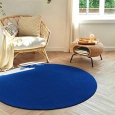 LEREVE 워셔블 소프트 고밀도 원형 카페트