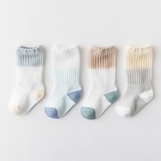 Hararoy 男童款拼色襪子4件組