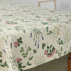 ANDCOTTON 香草田亞麻桌布, 混合色, 長方形 4人座(130 x 180 cm)