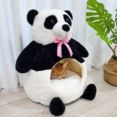 Petca 貓咪小熊躲藏屋坐墊窩, 熊貓, 1個