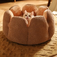 순잠 반려동물 숨숨 호박 방석 하우스, 브라운, 1개