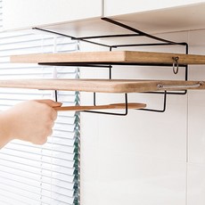 高熊天花板雙層砧板抹布架 1 AA1134, 1個, 黑色 (AA1134-1)