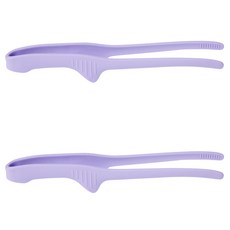 이지실리 실리콘 웨이브 스탠딩 집게, 퍼플, 2개
