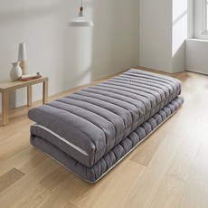 하비 슬립온 3단 접이식 토퍼 매트리스, 그레이, 10cm