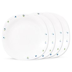 Bacile 歐洲洋甘菊方形大盤, 白色, 4個