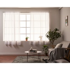 마메르 도트 짧은창 쉬폰 커튼