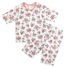 Maykids 孩童花朵圖案7分褲居家套裝