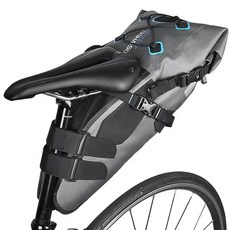 ROSWHEEL 大容量旅行自行車馬鞍包 7L R457, 黑色的, 1個