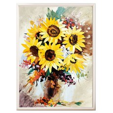 Modernji 華麗向日葵畫框 YJ072, 白色