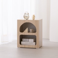 제이디퍼니처 국내제작 모디 390 다용도 수납 협탁 L(390 x 315 x 510 mm), 백아카시아, 1개